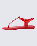 Melissa Solar Boho kırmızı kadın parmak arası sandalet yandan iç profil görünüm
