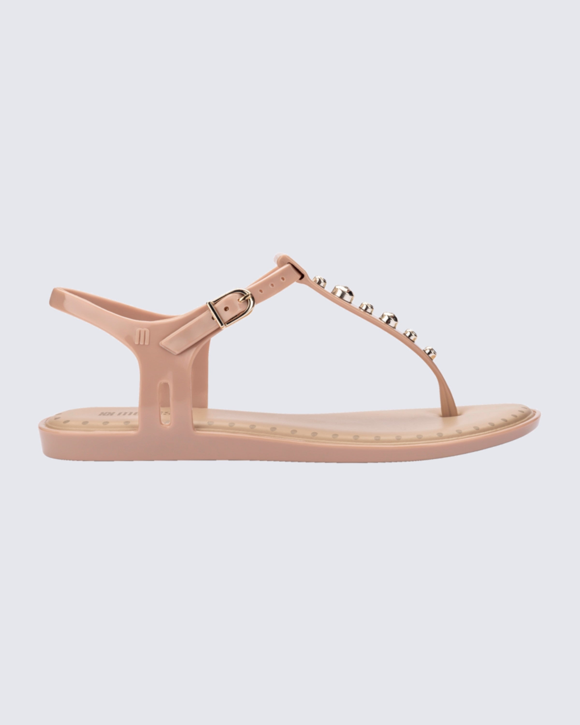 Melissa Solar Boho bej kadın parmak arası sandalet yandan sağ görünüm
