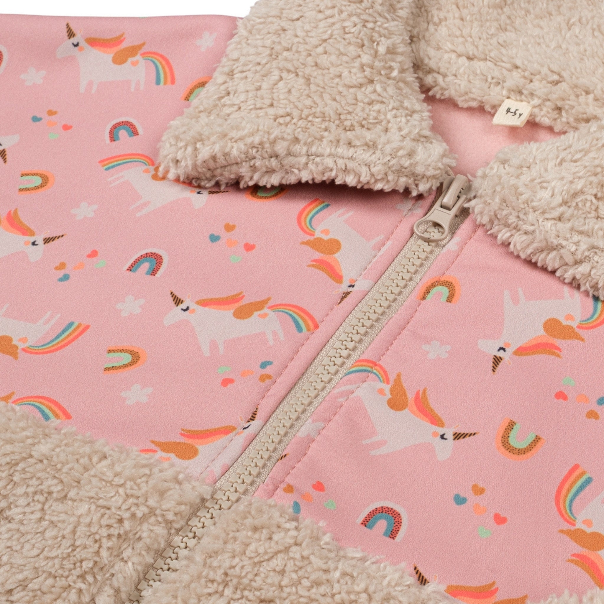 Unicorn Teddy Ceket - Pembe Unicorn Desenli