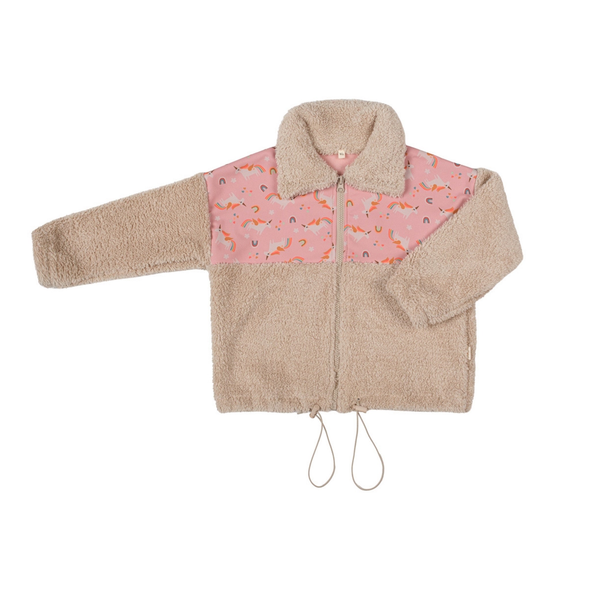 Unicorn Teddy Ceket - Pembe Unicorn Desenli