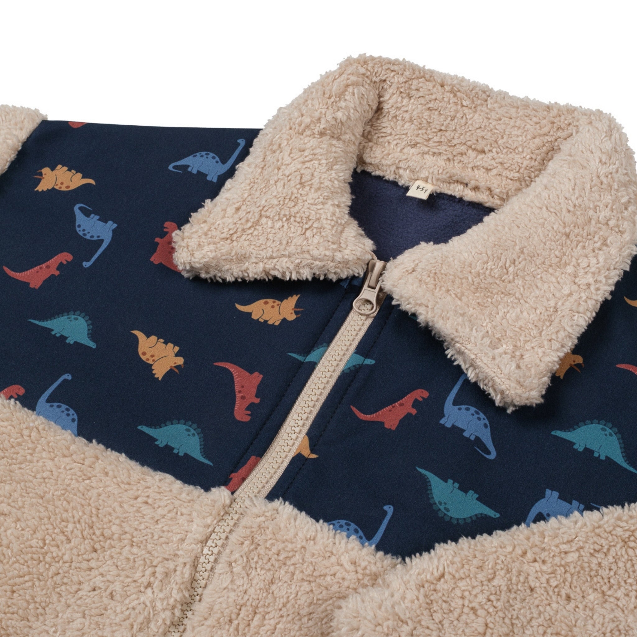 miela kids dinoland dinozor desenli lacivert teddy wellsoft ceket