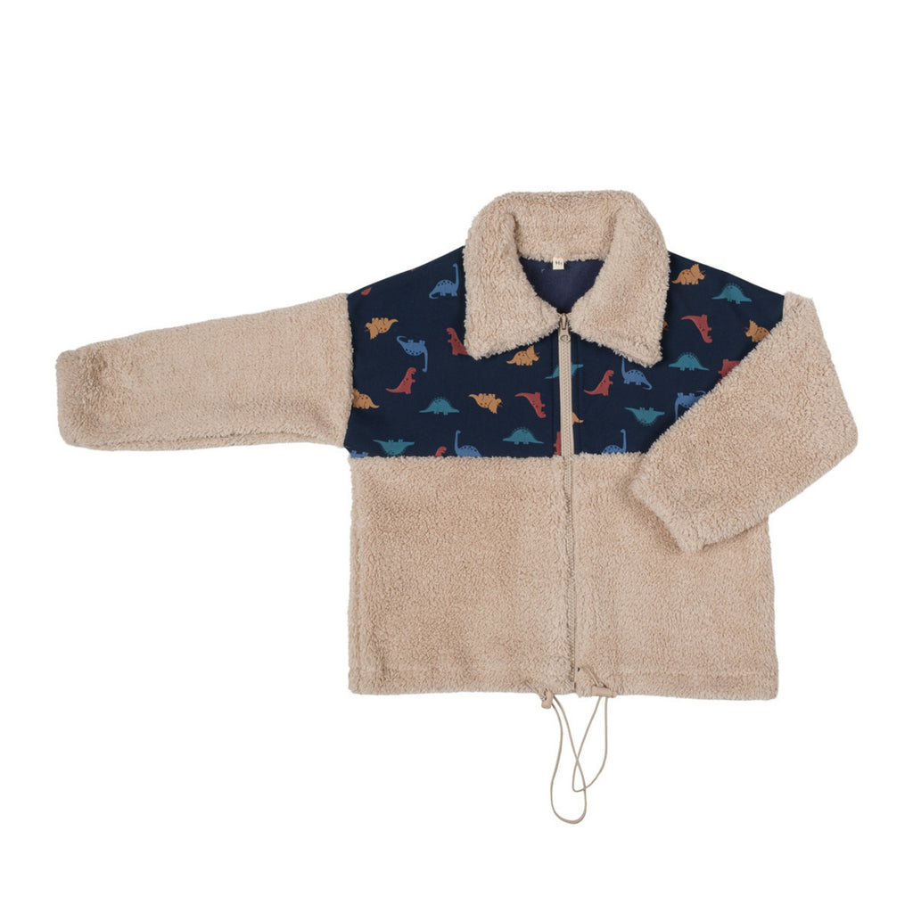 Dinoland Teddy Ceket  – Lacivert Dinazor Desenli