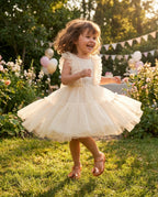 Mini Melissa Ultragirl Fly Baby Simli Babet Kombini - Tül Elbiseli 3-4 Yaş Kız Çocuk Doğum Günü ve Parti Ayakkabısı - Masalsı ve Şık