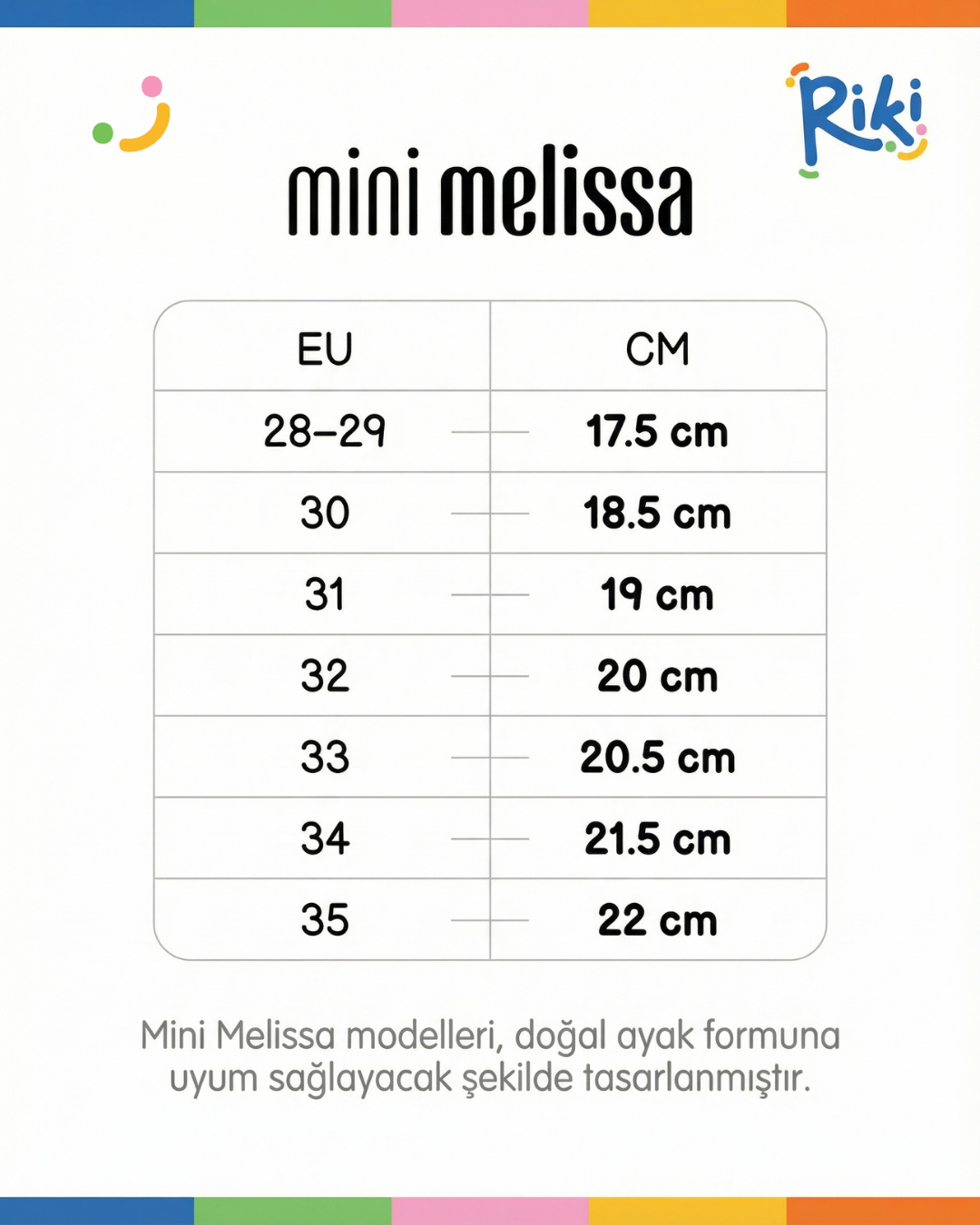 mini melissa black tortoise fiyonk detaylı kız çocuk ayakkabı beden tablosu