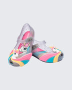 Esnek yapılı Mini Melissa unicorn kız çocuk ayakkabısı arka profil ve şok emici iç taban