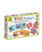 Ludattica Trio Montessori Logical Families kutusu, tatlı, taşıt ve hayvan üçlü yapbozları