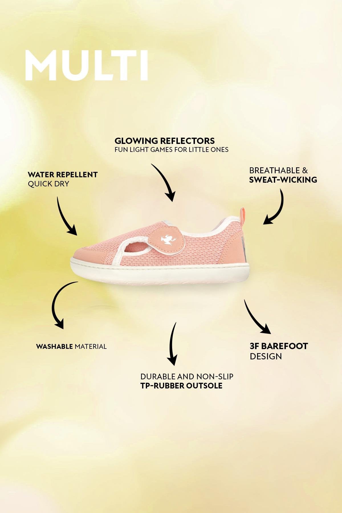 HopFrög Multi Pembe Mix Barefoot Çocuk Ayakkabı