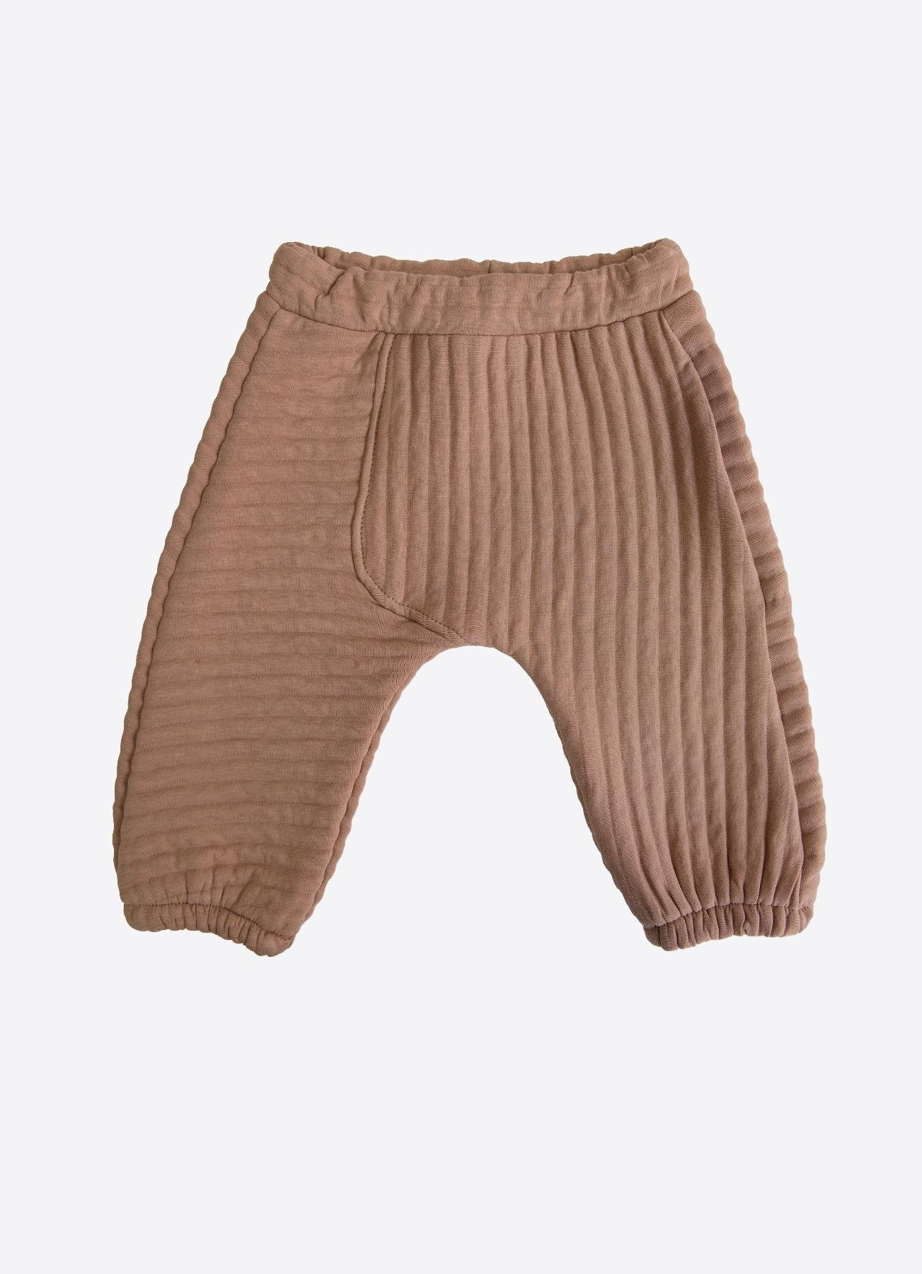 Kahverengi Nona 2’li Takım – Pamuklu Kapitone Sweat ve Pantolon Seti