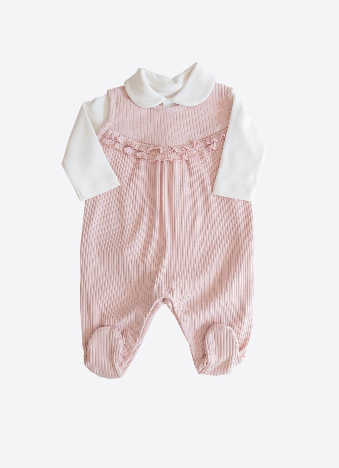 Organik Pamuk Anna Salopet 2’li Takım Pembe