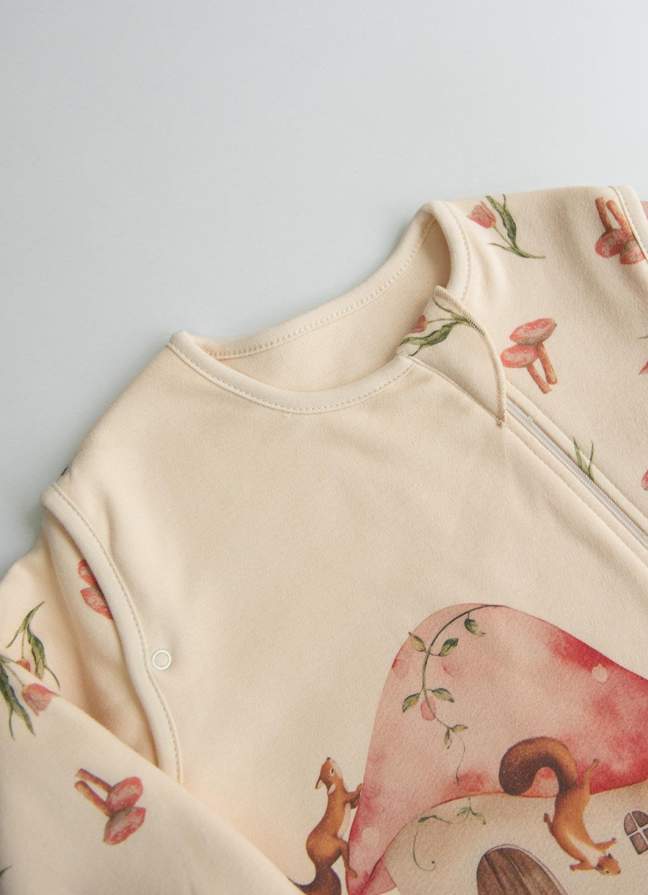 Organik Pamuk Flowers Uzun&Kısa Kollu Uyku Tulumu (1.5 Tog)