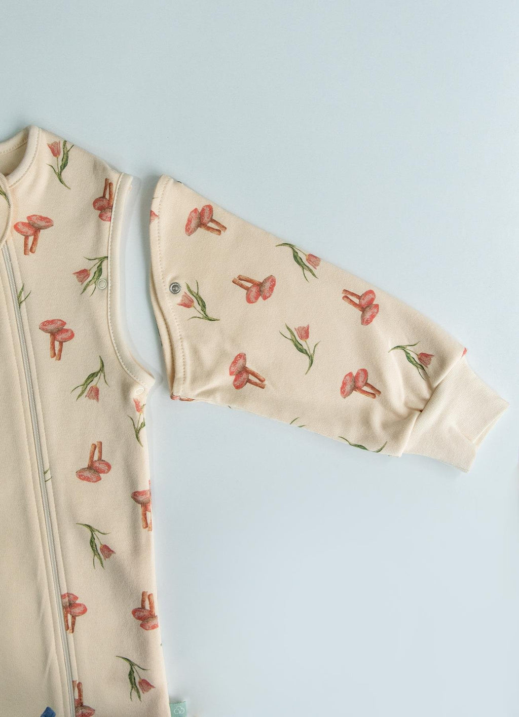 Organik Pamuk Flowers Uzun&Kısa Kollu Uyku Tulumu (1.5 Tog)