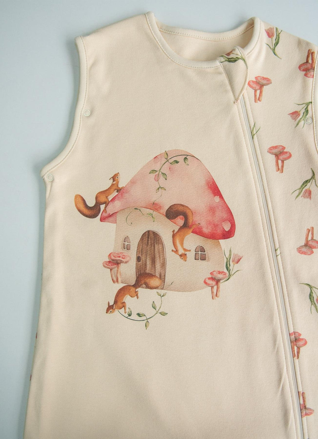 Organik Pamuk Flowers Uzun&Kısa Kollu Uyku Tulumu (1.5 Tog)