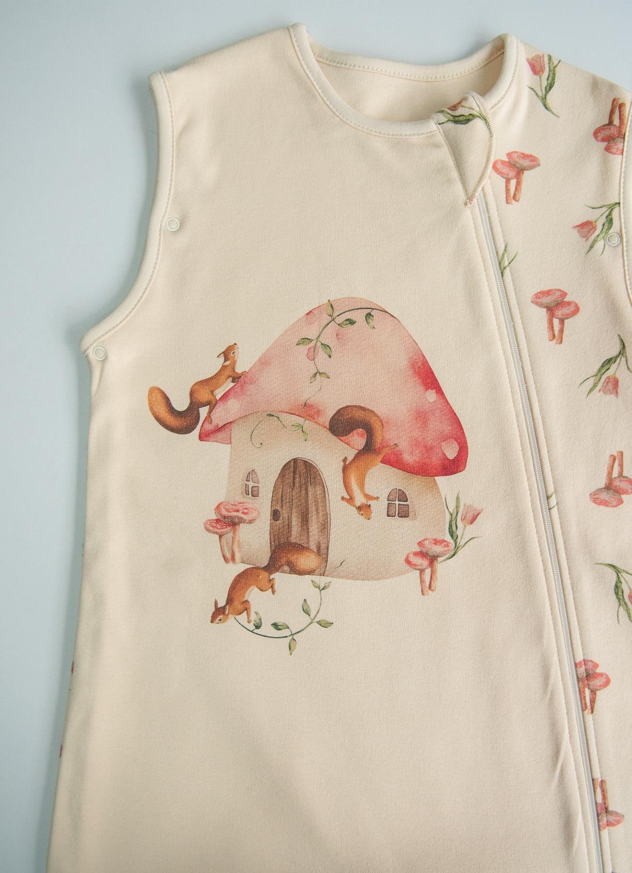 Organik Pamuk Flowers Uzun&Kısa Kollu Uyku Tulumu (1.5 Tog)