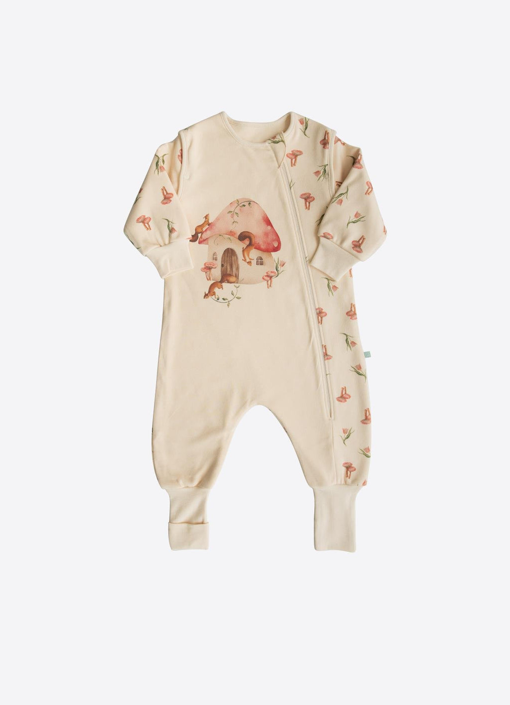 Organik Pamuk Flowers Uzun&Kısa Kollu Uyku Tulumu (1.5 Tog)