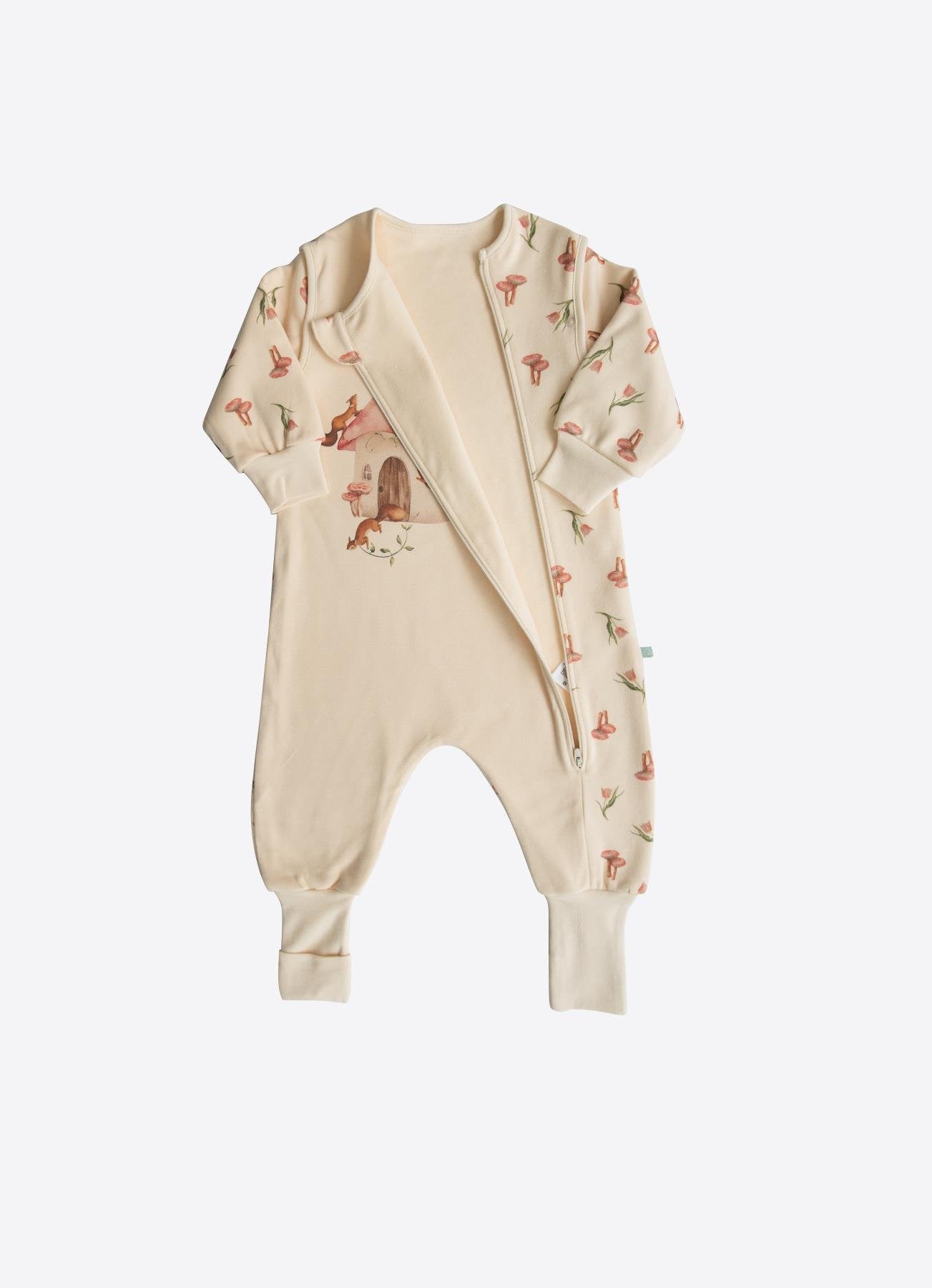 Organik Pamuk Flowers Uzun&Kısa Kollu Uyku Tulumu (1.5 Tog)