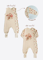 Organik Pamuk Flowers Uzun&Kısa Kollu Uyku Tulumu (1.5 Tog)