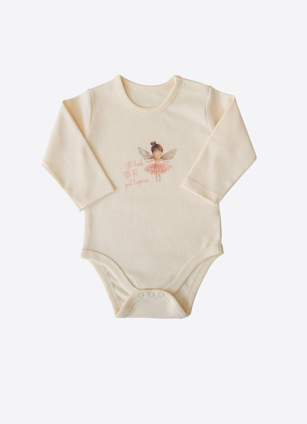 Organik Pamuk Fly 3’lü Bebek Takımı – Fırfırlı Natural Tasarım