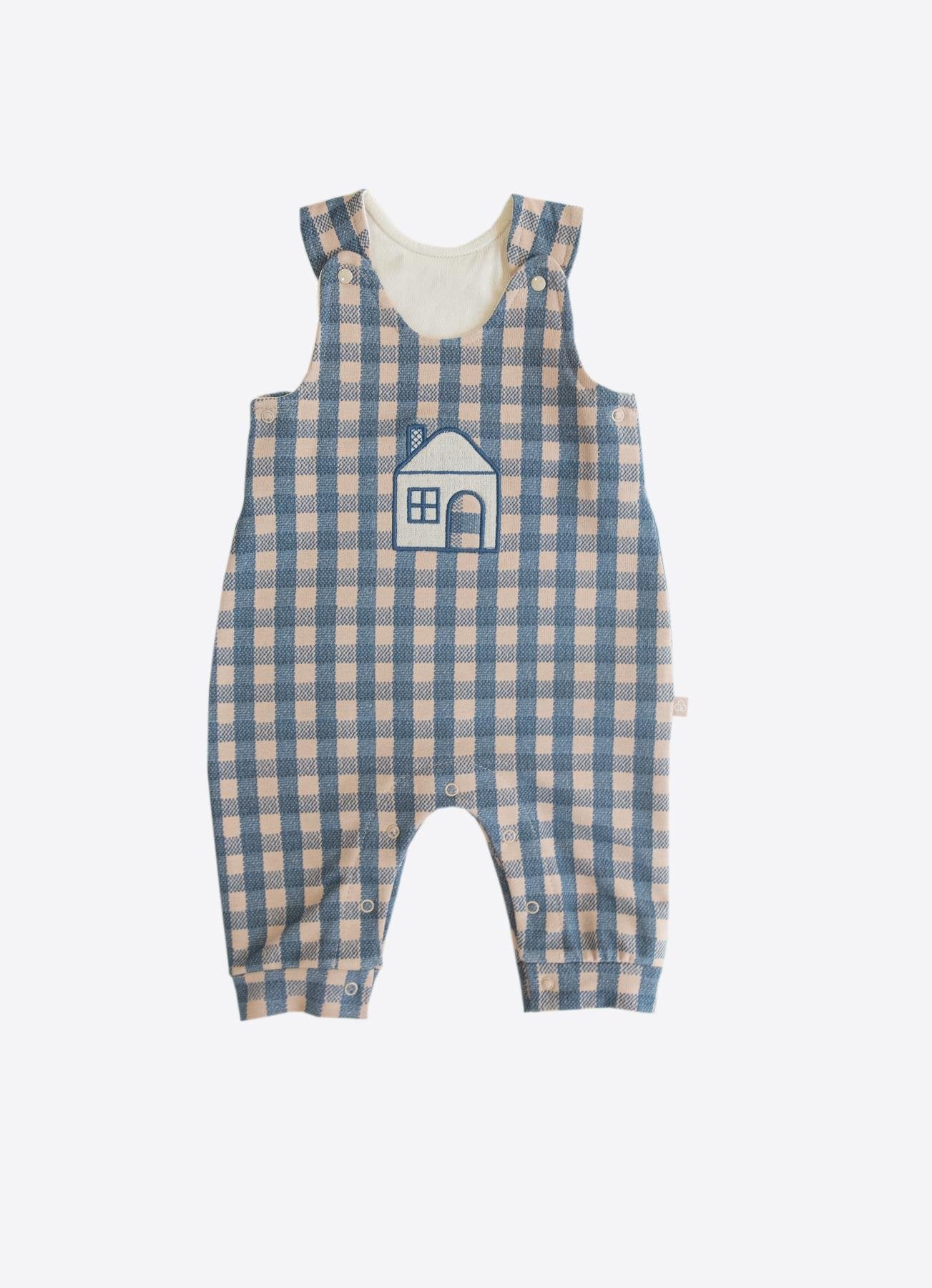 Organik Pamuk Home Salopet 2’li Takım Mavi