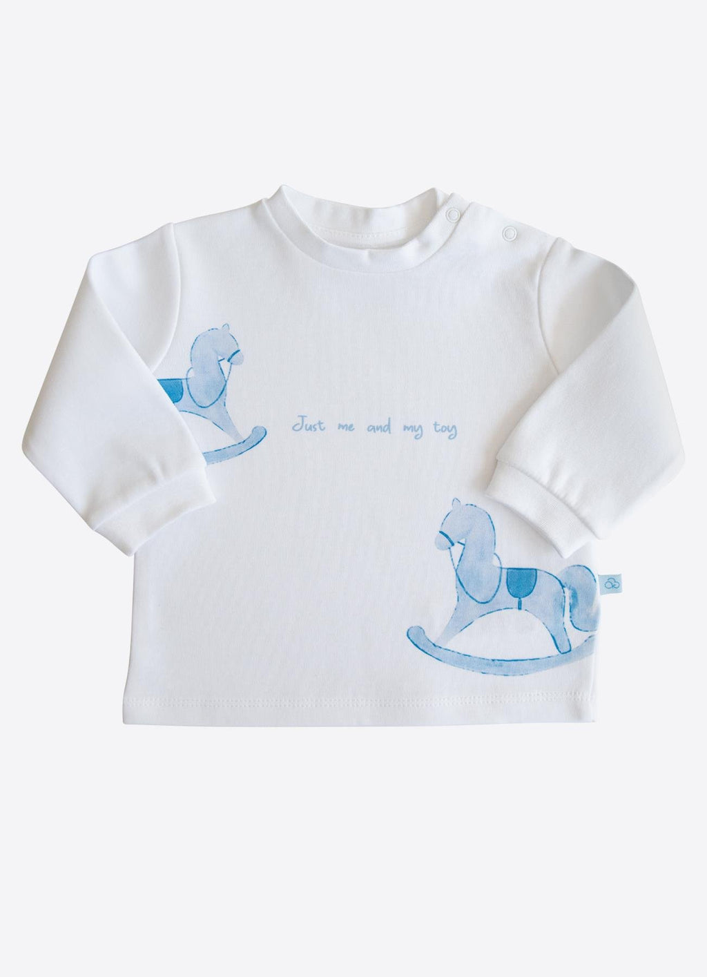 Organik Pamuk My Toy Omuzdan Çıtçıtlı 2’li Takım Mavi