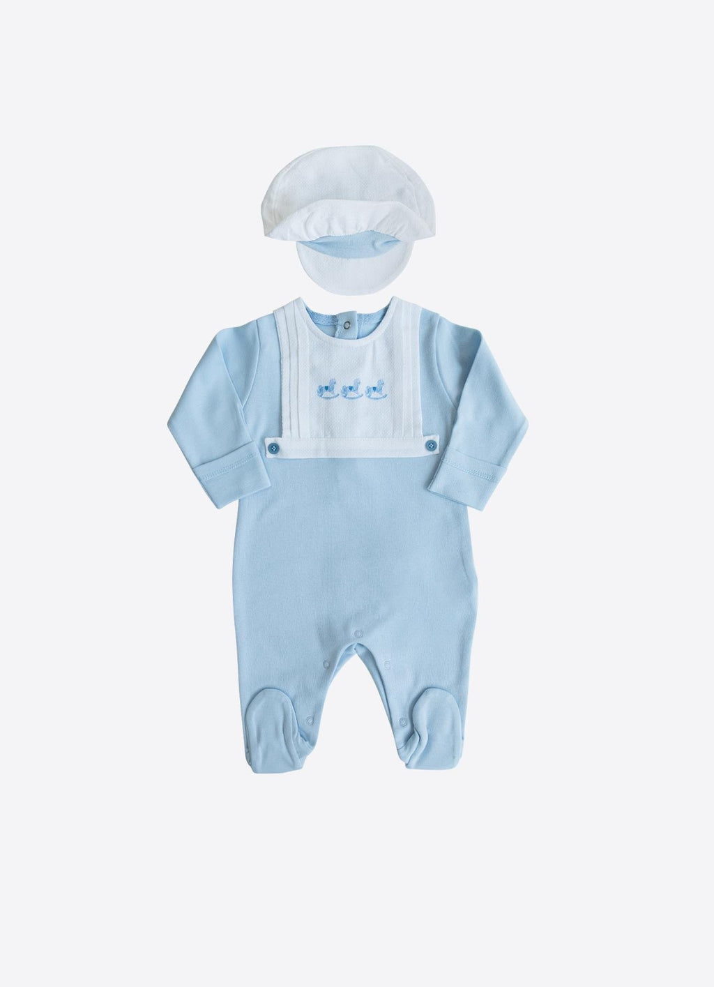 Organik Pamuk My Toy Şapkalı Tulum Mavi