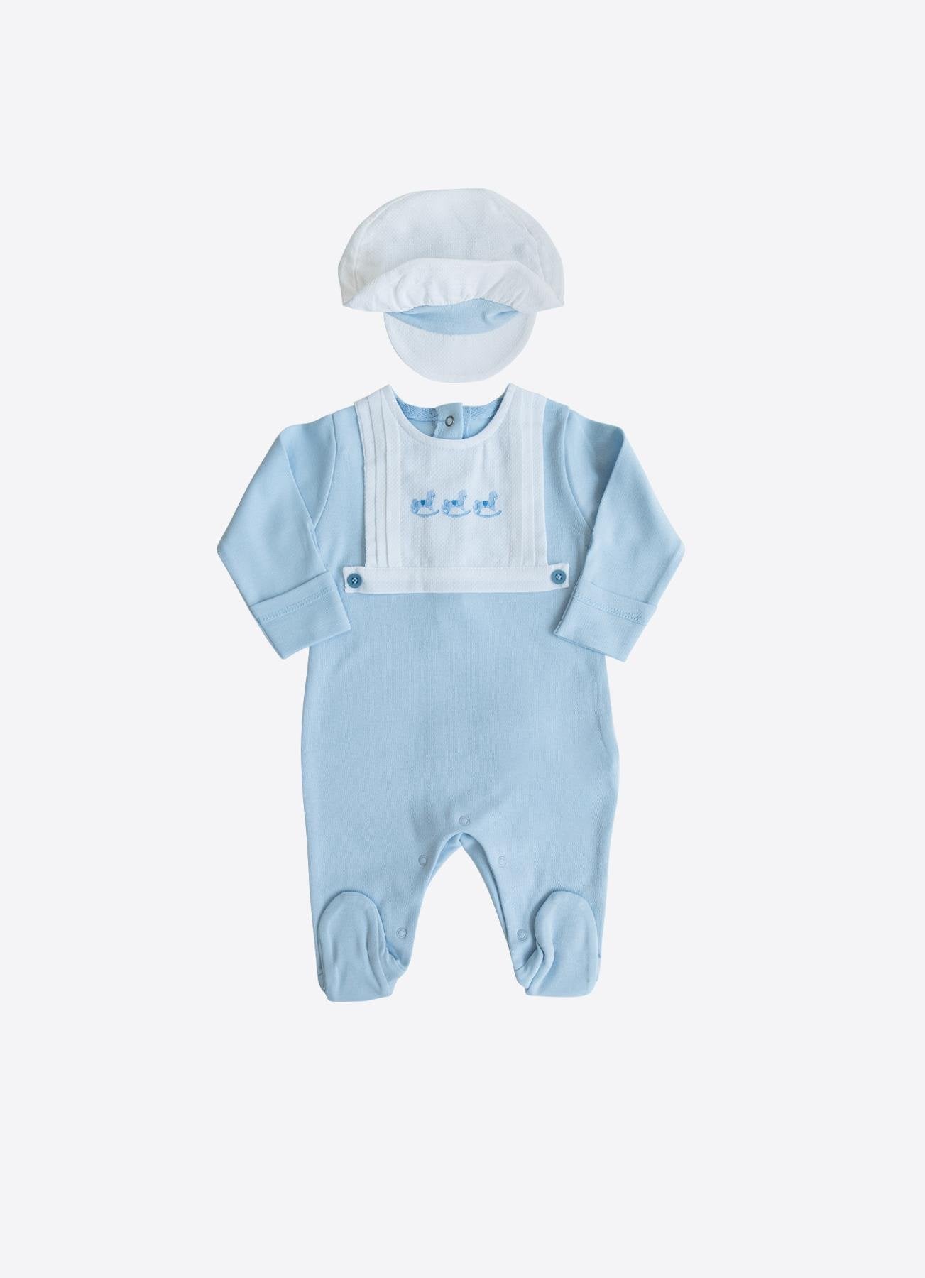 Organik Pamuk My Toy Şapkalı Tulum Mavi