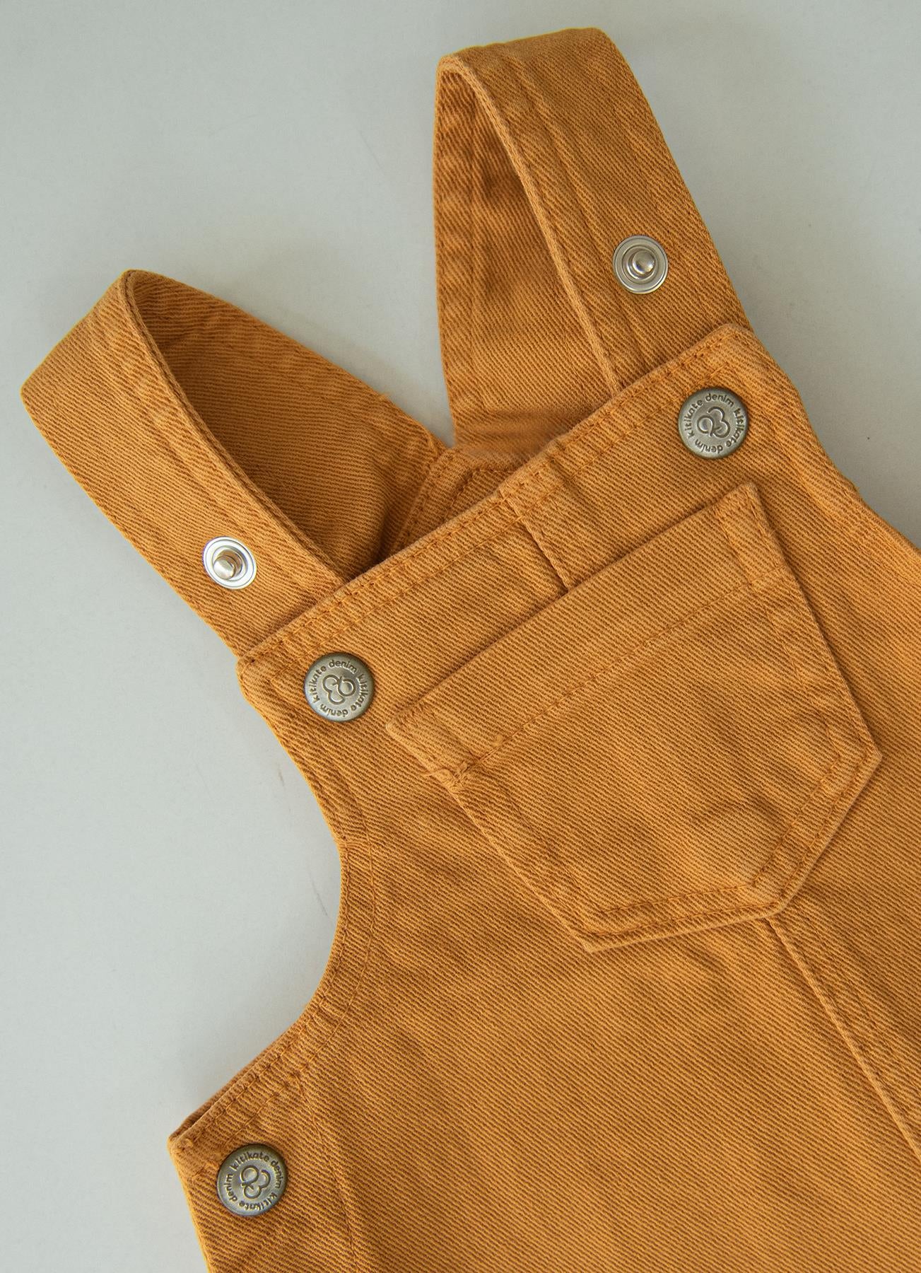 Organik Pamuklu Nunu 2'li Kız Bebek Jile Takımı - Hardal & Ekru