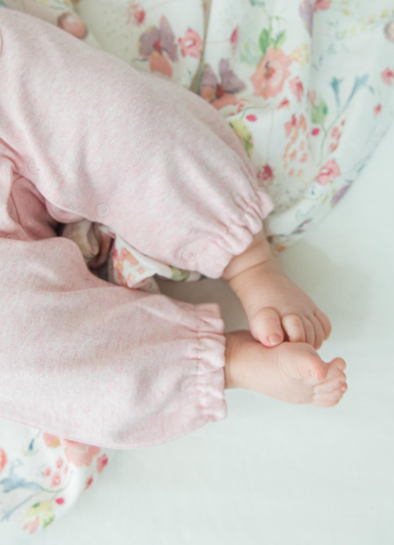 Organik Pamuklu Prenses Tavşan Nakışlı 2'li Salopet Takımı - Pudra Pembe