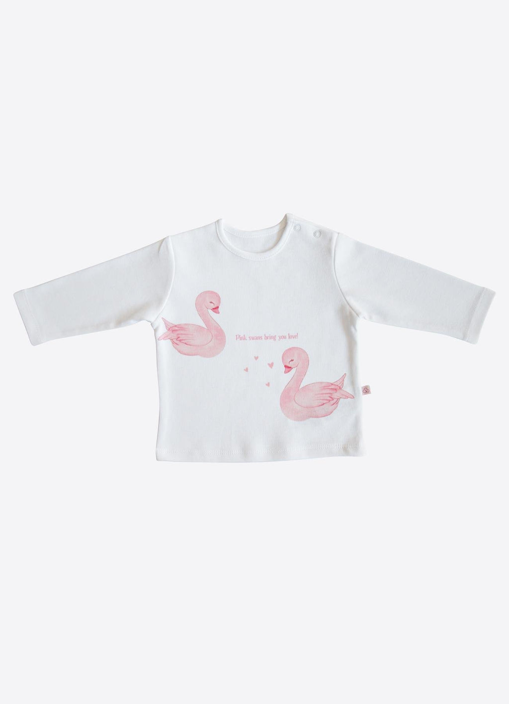 Organik Pamuk Pembe Swan 2’li Bebek Takımı