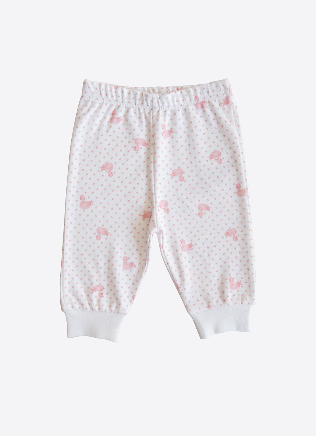 Organik Pamuk Pembe Swan 2’li Bebek Takımı