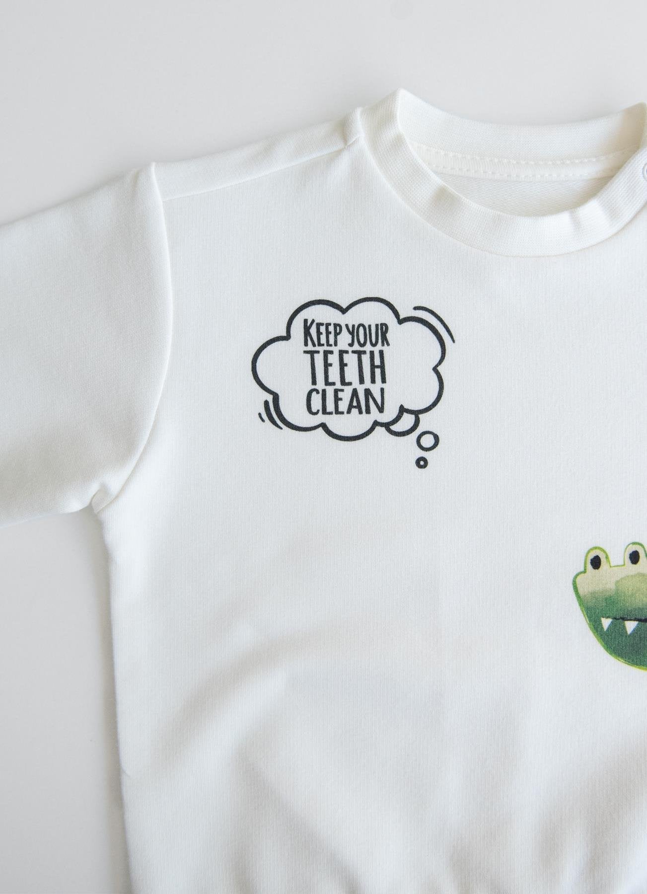 Organik Pamuk Teeth Clean 2’li Yeşil Takım