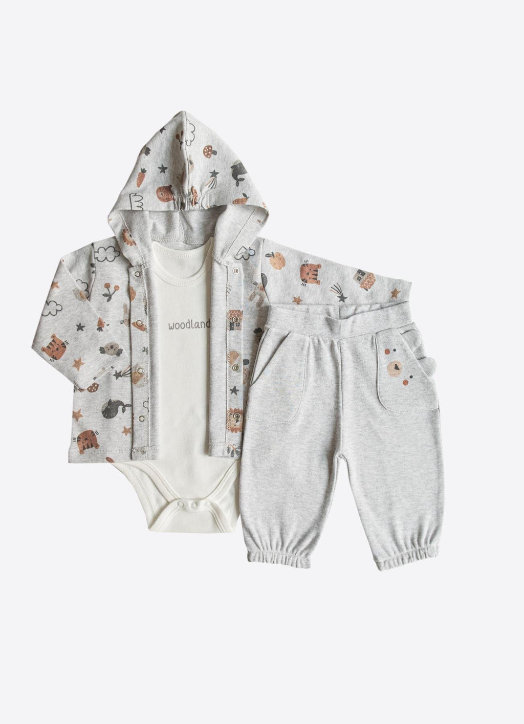 organik-woodland-hirkali-3lu-bebek-takimi-gri-melanj