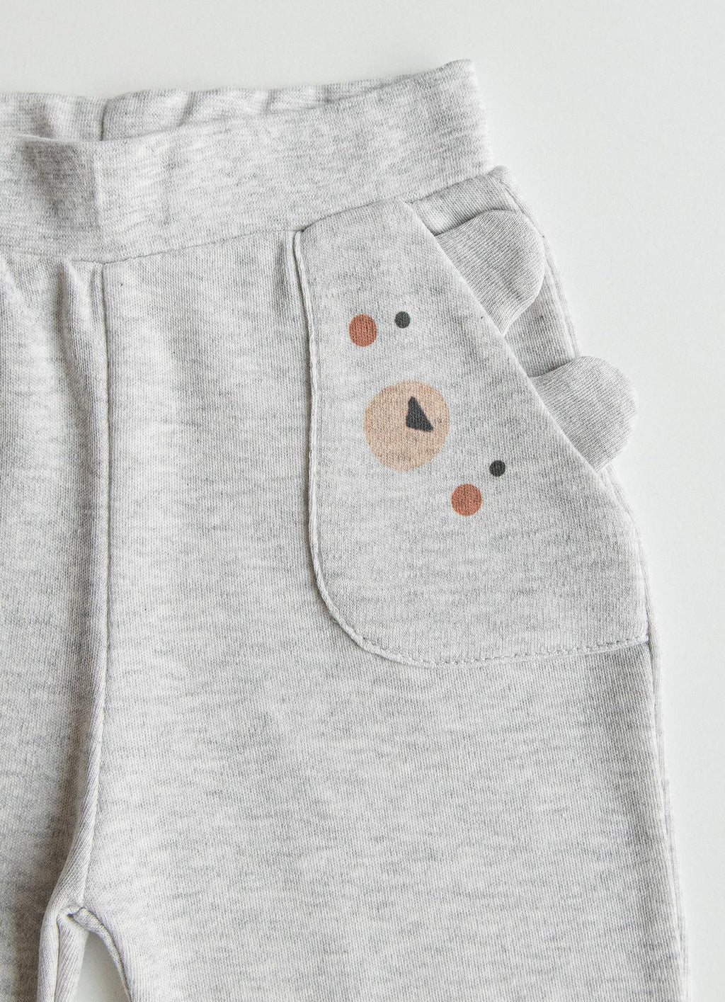 Organik Pamuklu Woodland Kapüşonlu Hırkalı 3'lü Bebek Takımı - Gri Melanj