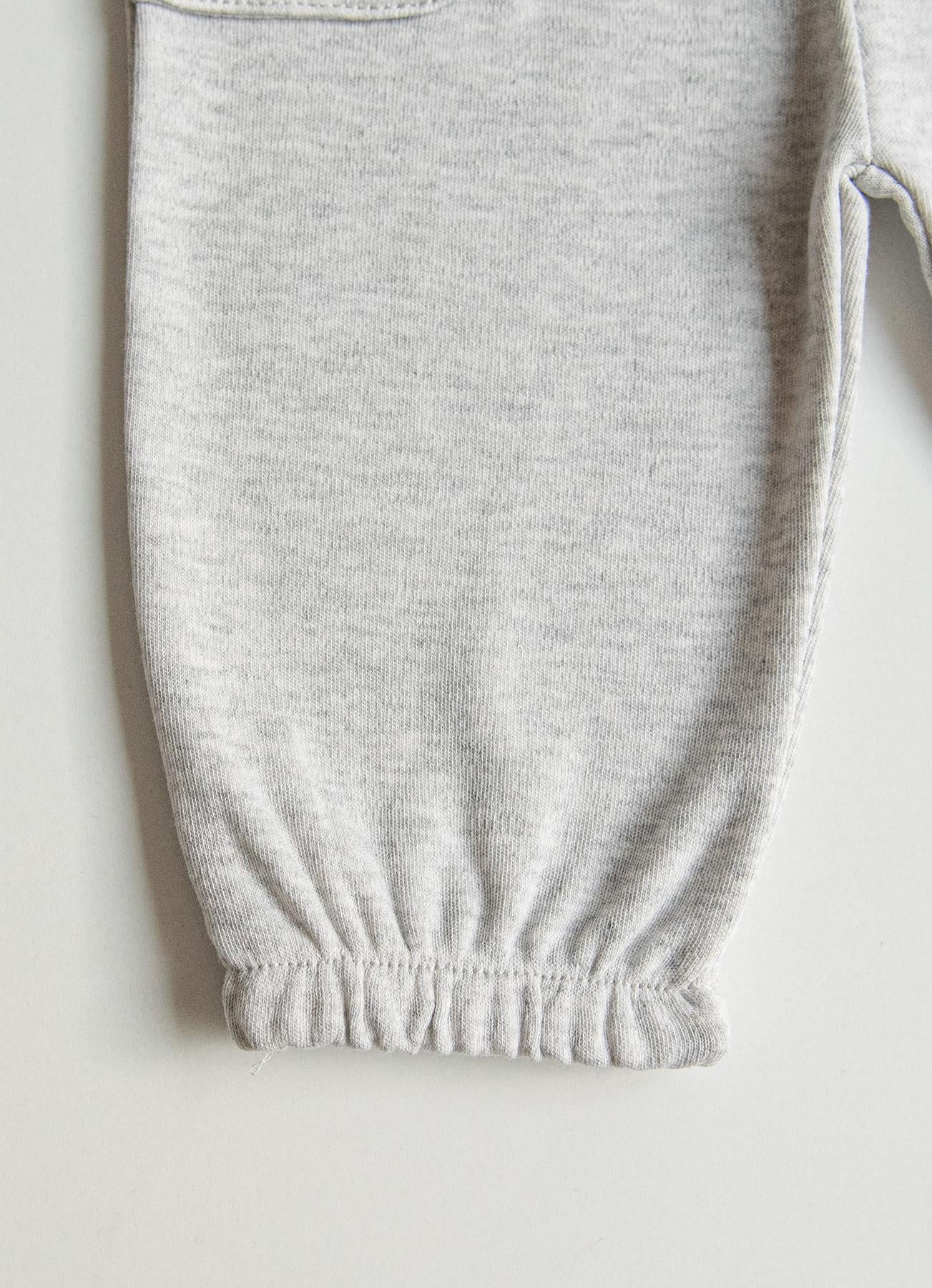 Organik Pamuklu Woodland Kapüşonlu Hırkalı 3'lü Bebek Takımı - Gri Melanj