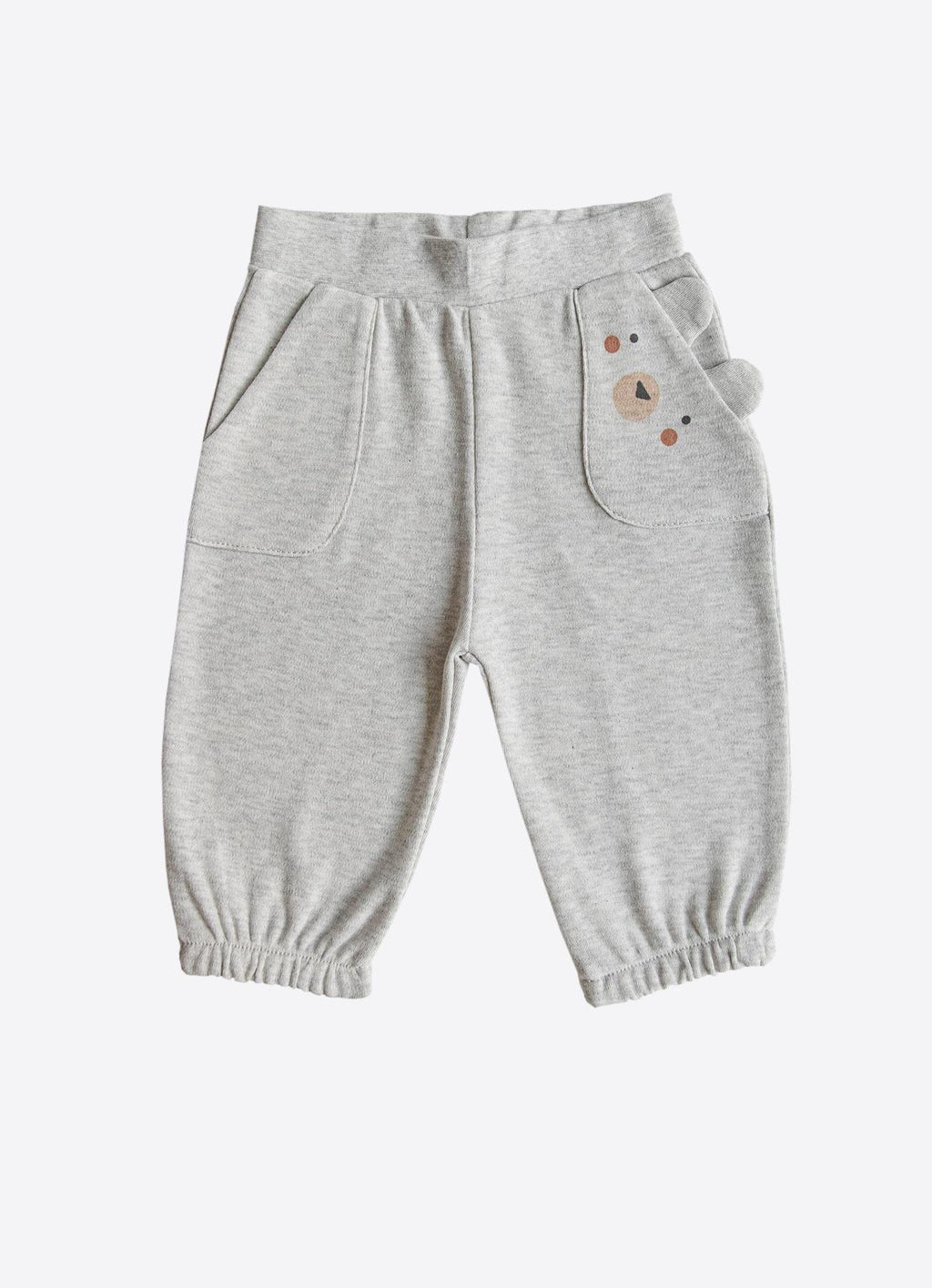 Organik Pamuklu Woodland Kapüşonlu Hırkalı 3'lü Bebek Takımı - Gri Melanj