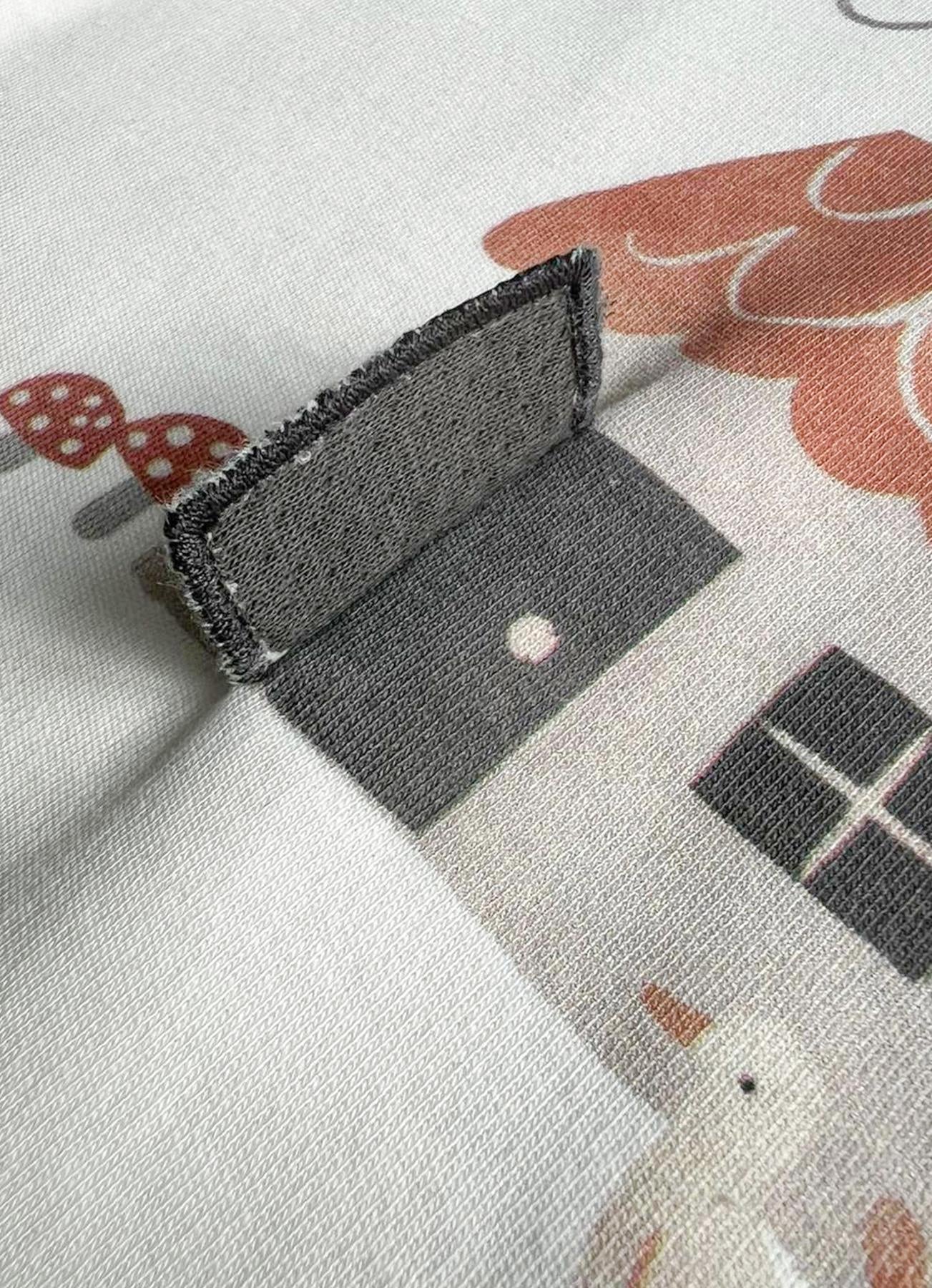 Organik Pamuklu Woodland Omuzdan Patlı 2'li Bebek Takımı - Antrasit Gri