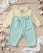 Crystal Baby İnce Fitilli Kadife Havuç Kesim Pantolon – Eggshell Blue