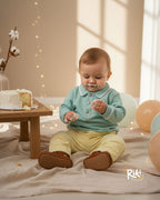 Crystal Baby İnce Fitilli Kadife Havuç Kesim Pantolon – Hay Yellow