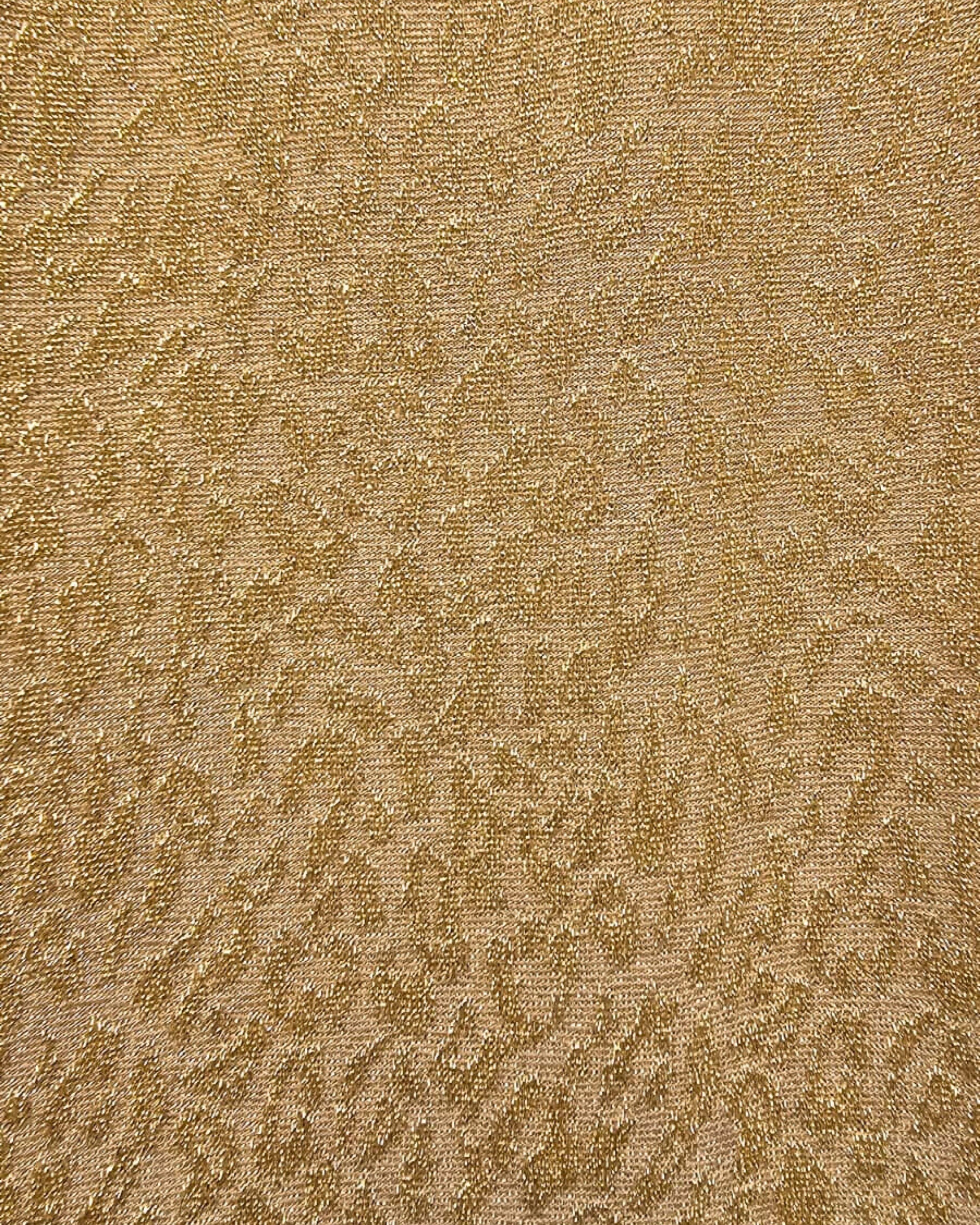 Golden Elegance Bluz – Dokulu Gold Motifli Özel Dikim