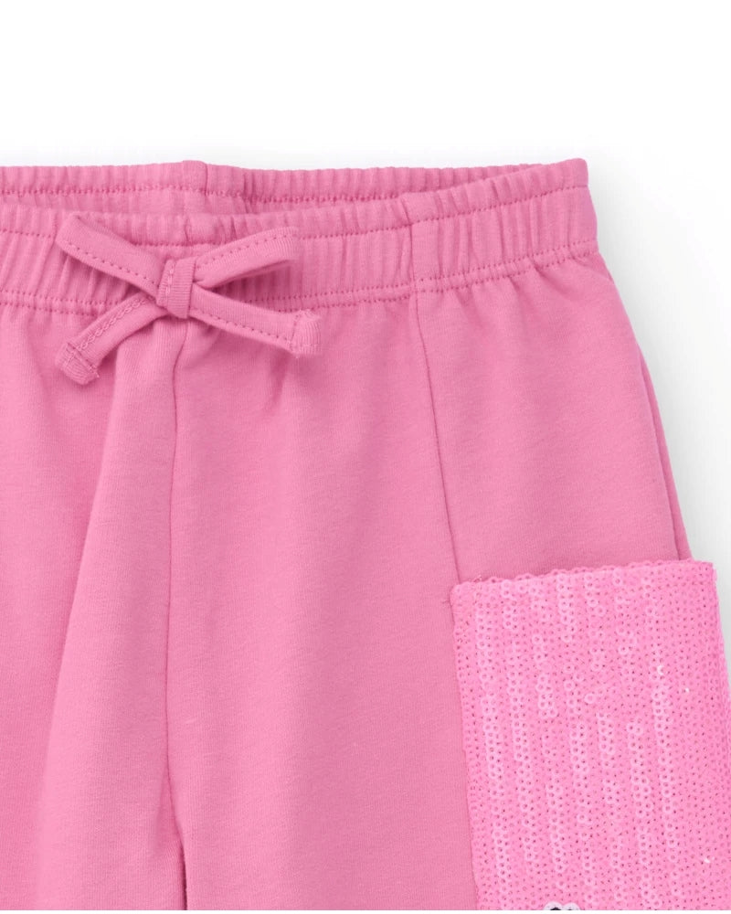 Tuc Tuc Kız Çocuk Pembe Payet Cep Detaylı Pantolon