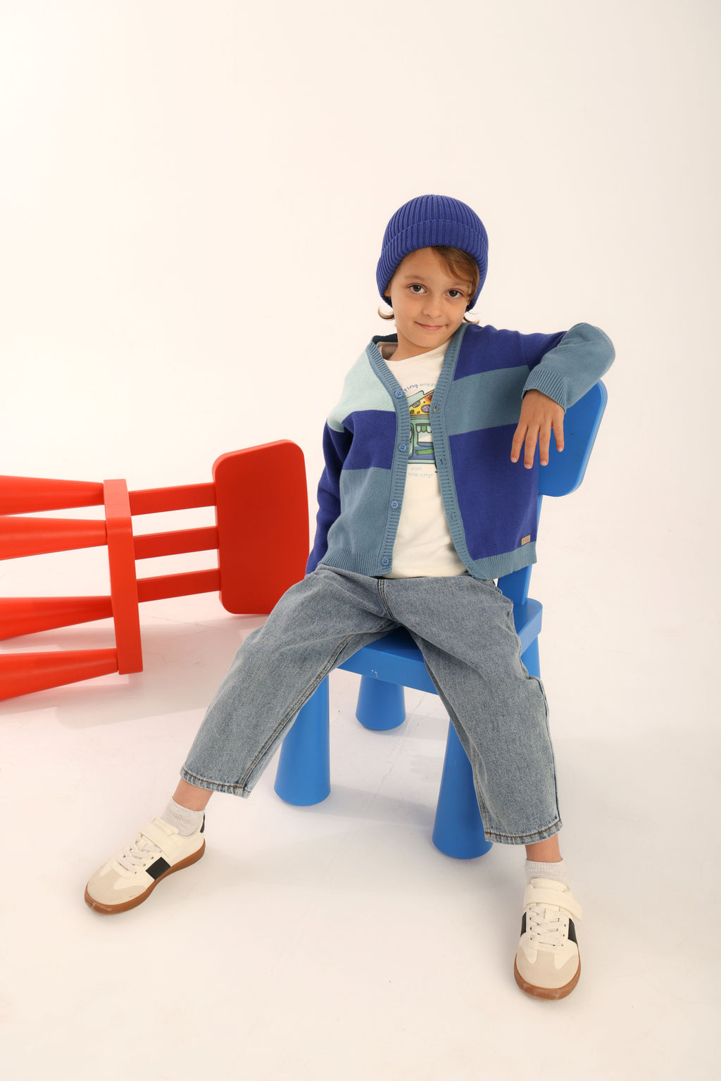 Patique Organik Pamuk 3’lü Soft Comfort Set – (Hırka + T-Shirt + Slouchy Pantolon)