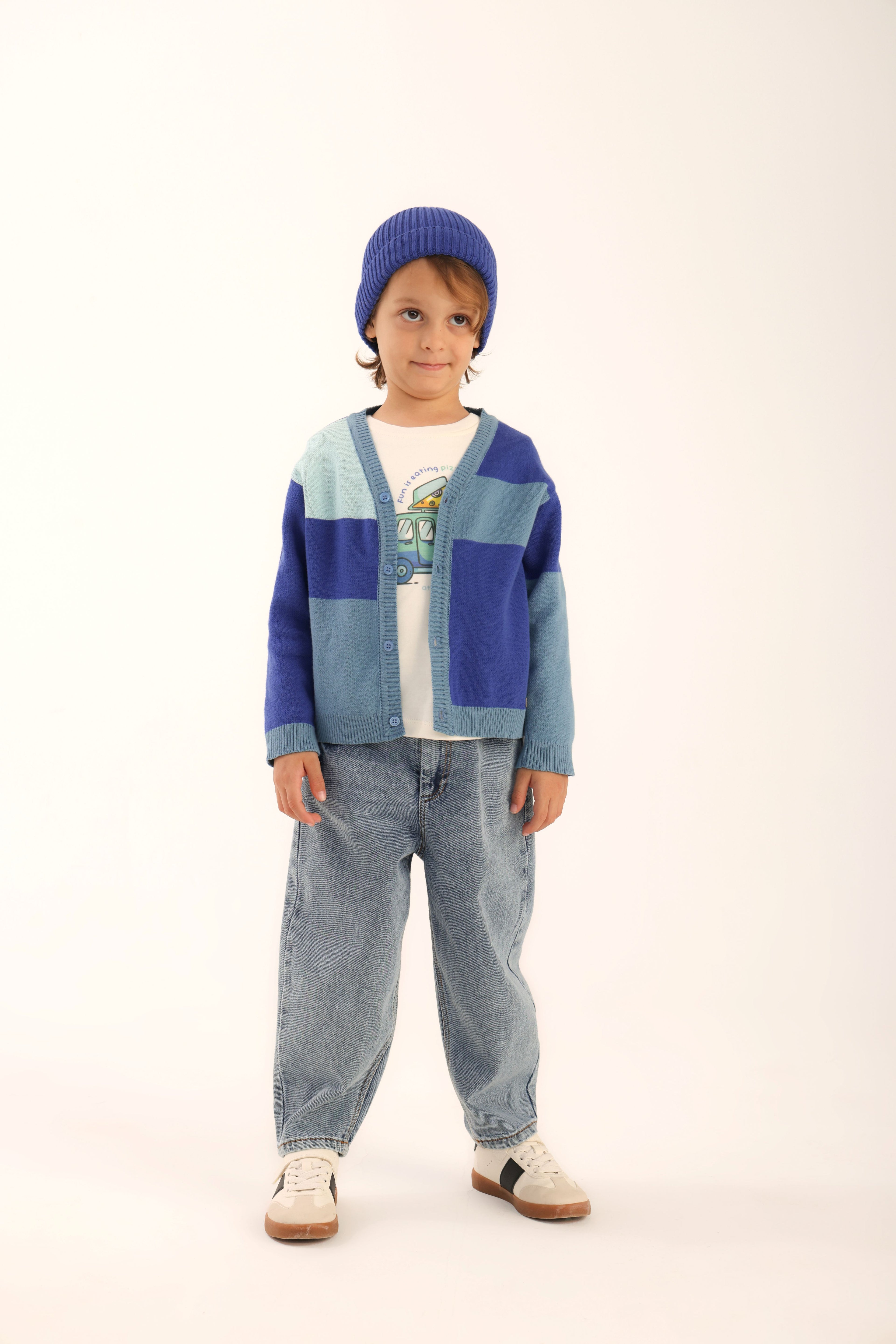 Patique Organik Pamuk 3’lü Soft Comfort Set – (Hırka + T-Shirt + Slouchy Pantolon)