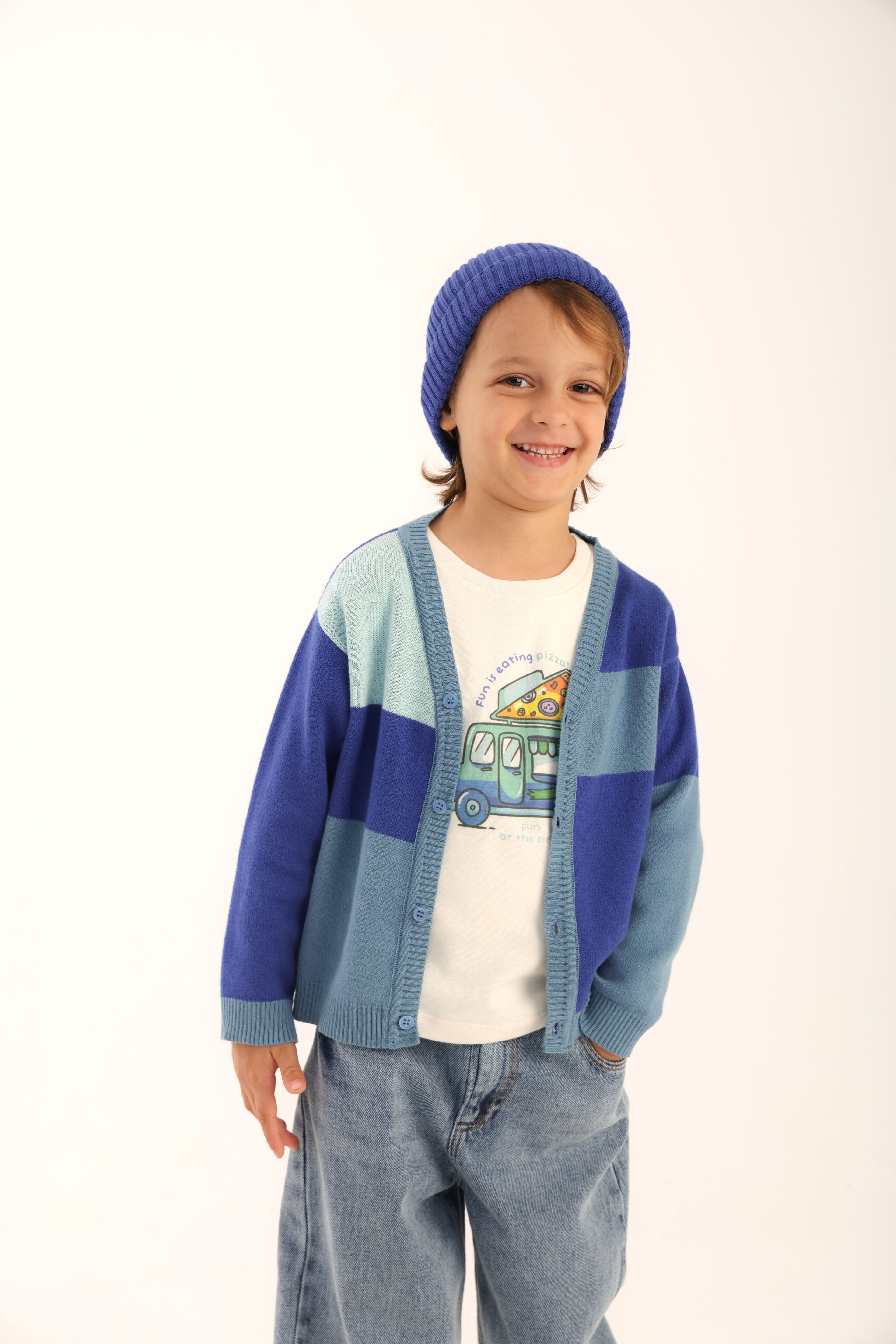 Patique Organik Pamuk 3’lü Soft Comfort Set – (Hırka + T-Shirt + Slouchy Pantolon)