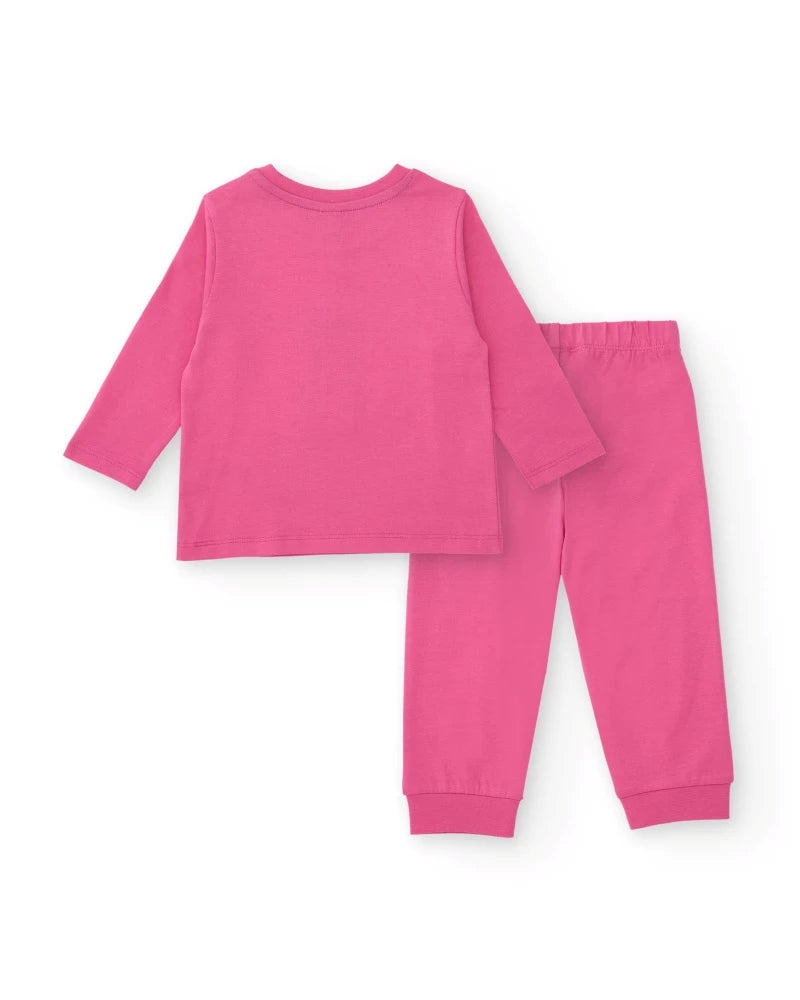 Tuc Tuc Kız Çocuk Pijama Takımı – Pembe Renkli, Uzay Gemisi Desenli