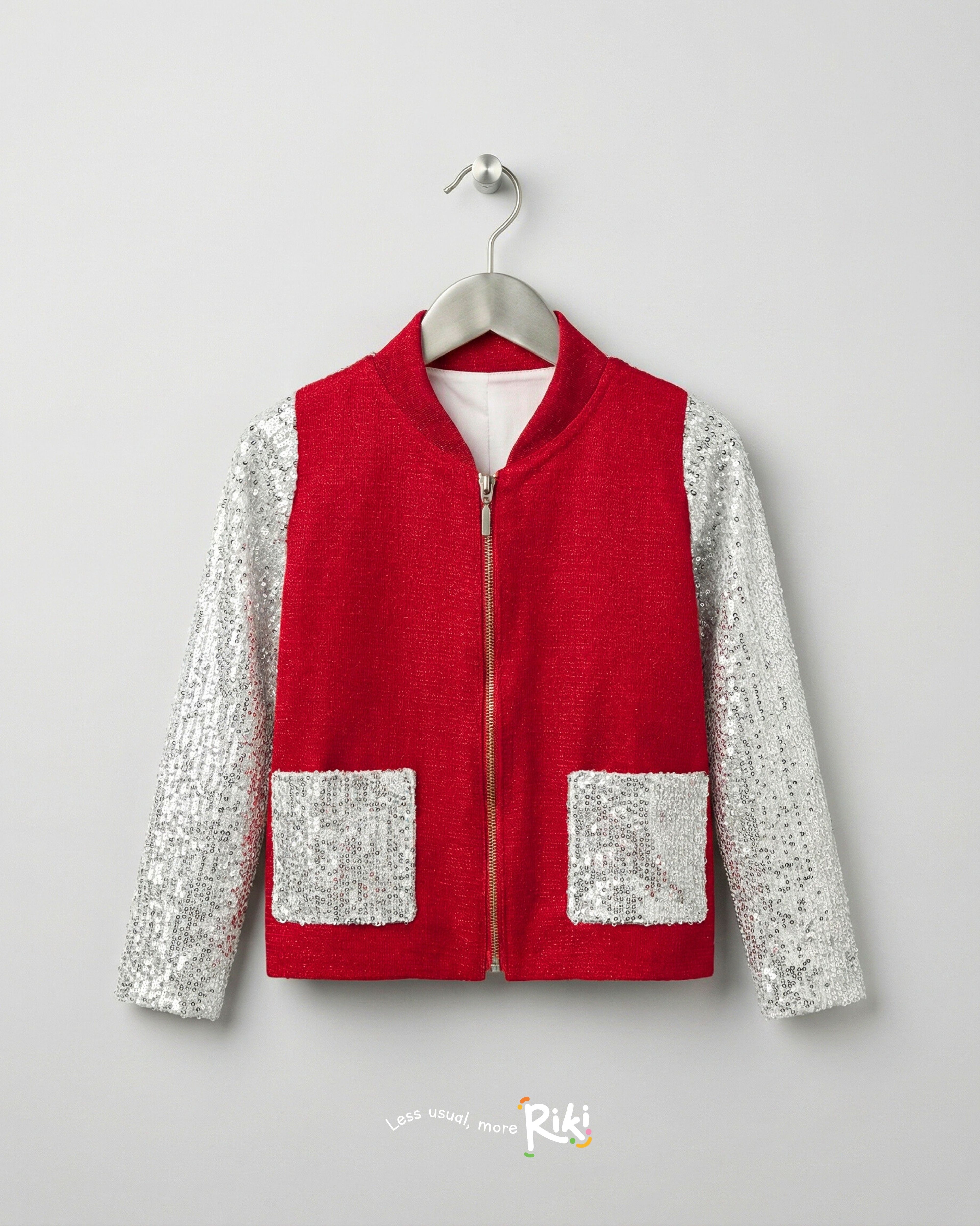 Red Sparkle Couture Set – Özel Dikim Pul Payet Ceket & Pantolon Takımı