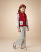 Red Sparkle Couture Set – Özel Dikim Pul Payet Ceket & Pantolon Takımı
