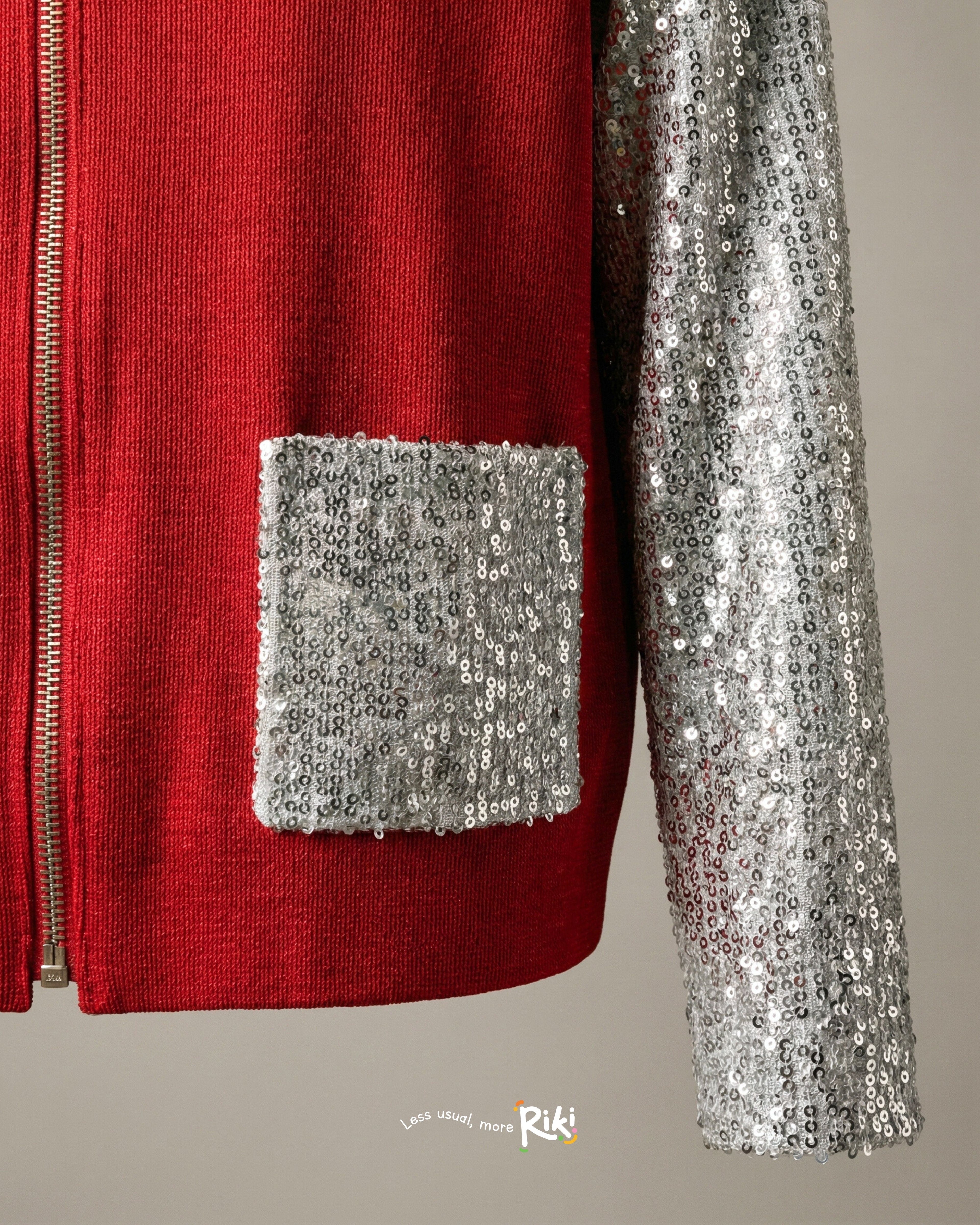 Red Sparkle Couture Set – Özel Dikim Pul Payet Ceket & Pantolon Takımı