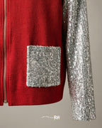 Red Elegance Couture Set – Özel Dikim Pul Payet Ceket & Pantolon Takımı