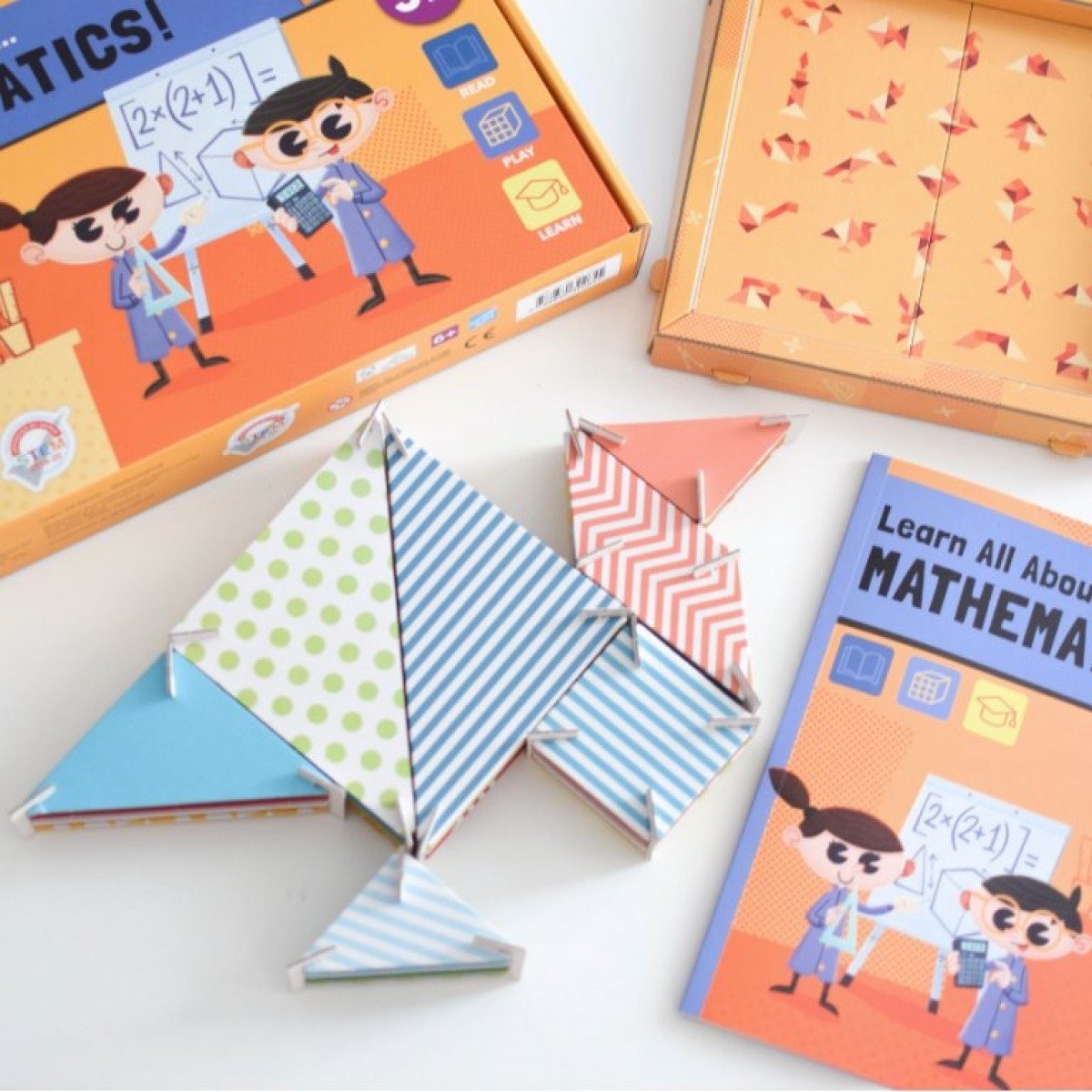 3D Matematik Seti + İngilizce Eğitim Kitabı | Tangram Bulmacası ve Alıştırmalarla Öğren