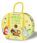 Animals on a Bus | Sassi Junior Puzzle Kitabı | 20 Parça Şekilli Puzzle