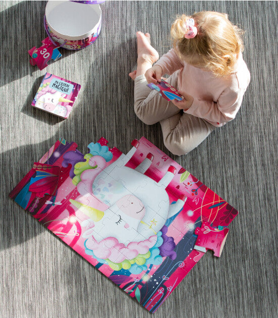 Puzzle The Magic Unicorn: Büyülü Unicorn - 30 Parça Puzzle ve Hikâye Kitabı